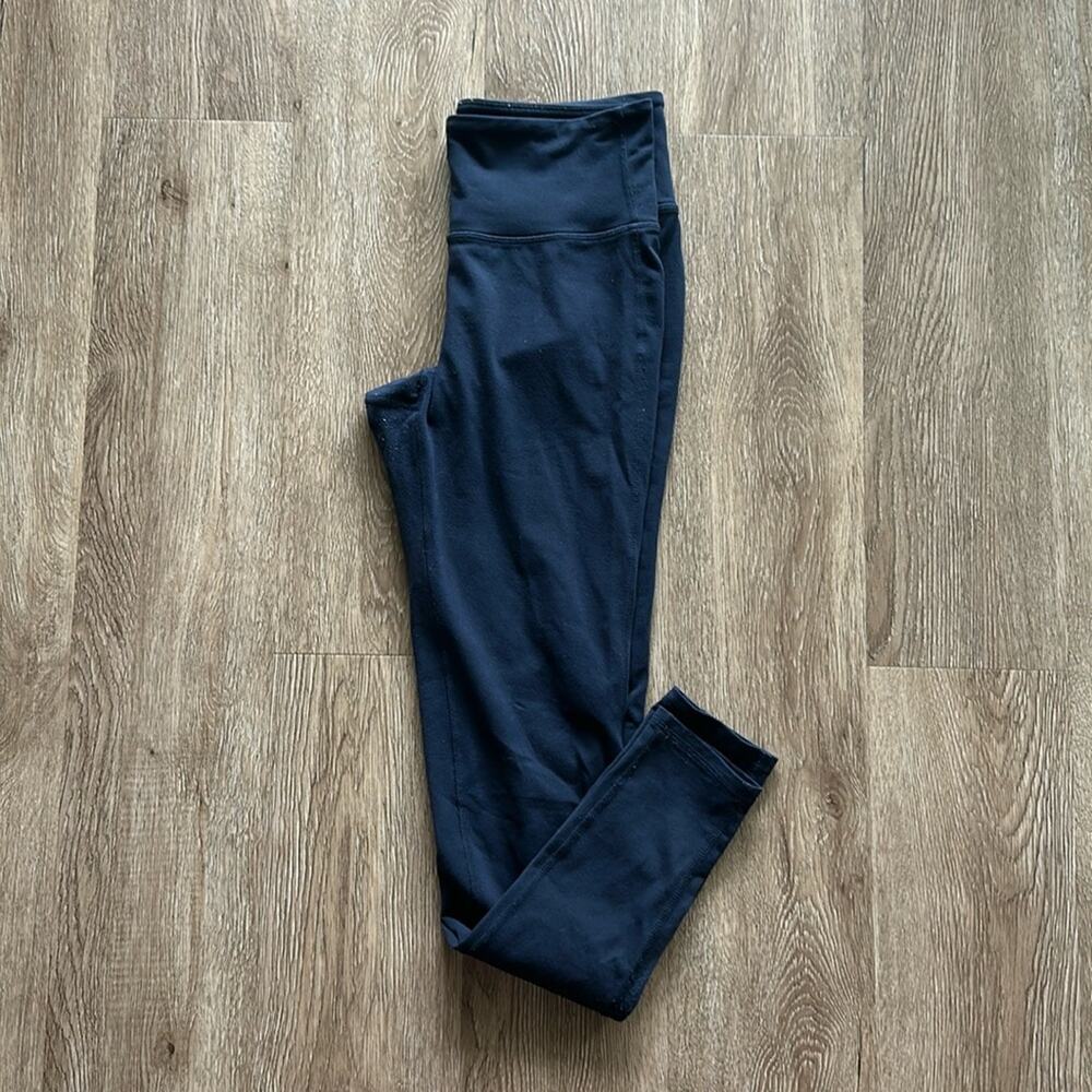 Athleta Chaturanga Leggings Navy‎ Blue Size Small UPF 50 Activewear